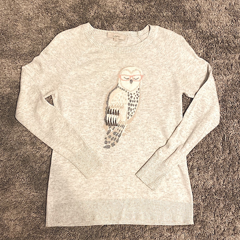 LOFT Owl Wool Blend Sweater